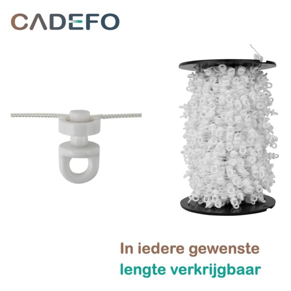 CADEFO Waverunnerkoord 8 cm - Wit